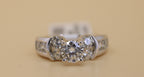 The Leo 14k White Gold 0.69 CT Round Cut Diamonds Engagement Ring, Size 4.25, 6.2g, S108890