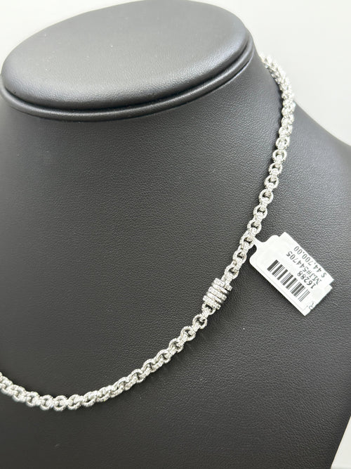 18k White Gold 3.75 CT Diamond Ladies Necklace, 26.9 G, 16", 16288