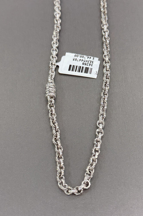 18k White Gold 3.75 CT Diamond Ladies Necklace, 26.9 G, 16", 16288