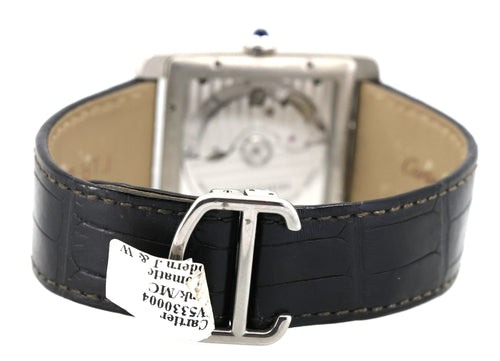CARTIER TANK MC W5330004 34.5mm SS Black Dial Automatic Watch, S104061 (Pre-owned)