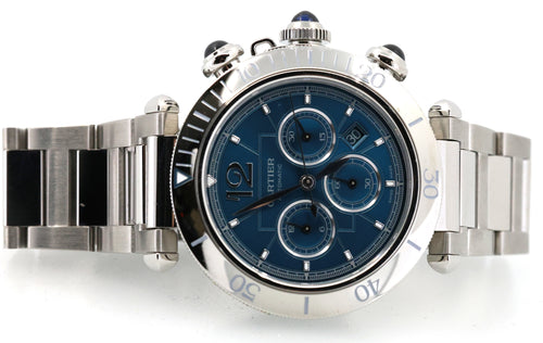 Cartier Pasha WSPA0039 Stainless Steel Chronograph 41mm Watch, S16331