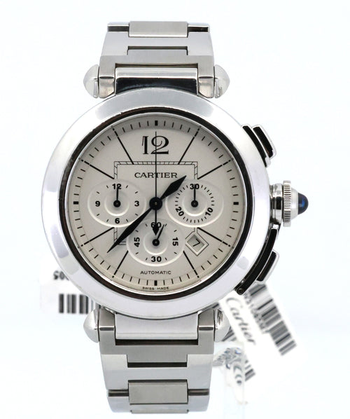 Cartier Pasha W31085M7 Stainless Steel Chronograph 42mm Watch, S108651