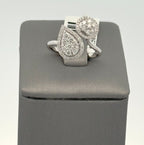 10k White Gold 0.50 CT Diamond Cluster Ring, 3.0g, Size 6, S08431