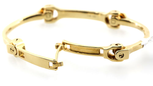 18k Yellow Gold Bangle Bracelet 67.6g, 8", S108904