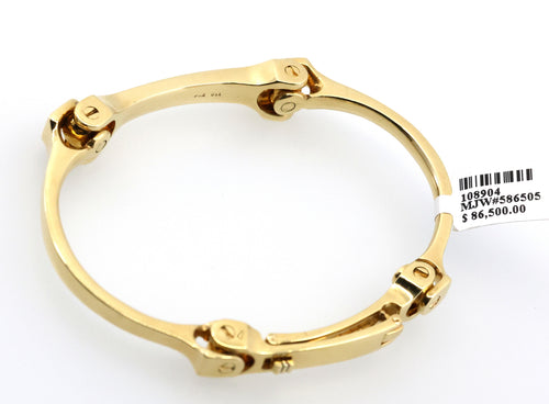 18k Yellow Gold Bangle Bracelet 67.6g, 8", S108904