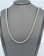 14k White Gold 10.50 CT Diamond Tennis Necklace, 20", 20g, S108472