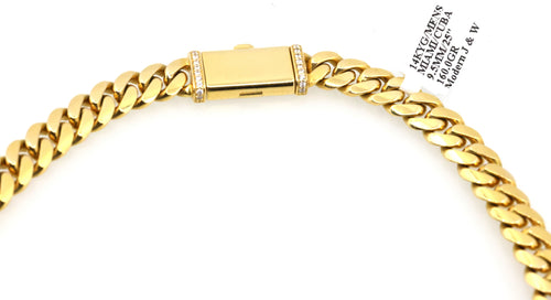 14k Yellow Gold Miami Cuban Men's Chain, 160.0gm, 25", S108903
