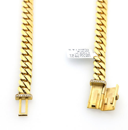 14k Yellow Gold Miami Cuban Men's Chain, 160.0gm, 25", S108903