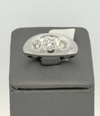 14k White Gold 1.00 CT Diamond Men's Band, 12.7gm, Size 10, S106597