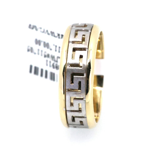14k White & Yellow Gold Men's Fancy Band 9.3g, S108911