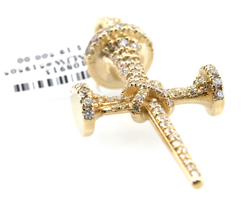 14k Yellow Gold 1.25CT Diamond Cross Pendant, 15.1gm, S108913