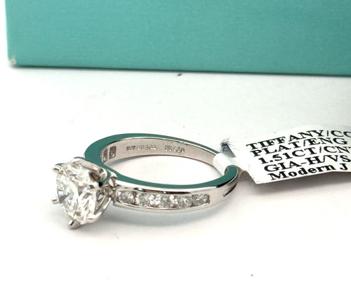 Tiffany & Co Platinum 1.51ct Round Diamond Engagement Ring H/VS1, S108479 (Pre-owned)