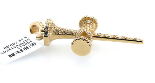 14k Yellow Gold 1.25CT Diamond Cross Pendant, 15.1gm, S108913