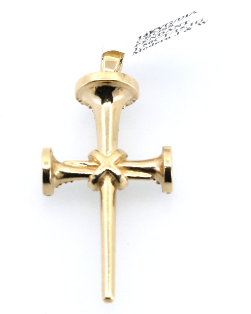 14k Yellow Gold 1.25CT Diamond Cross Pendant, 15.1gm, S108913