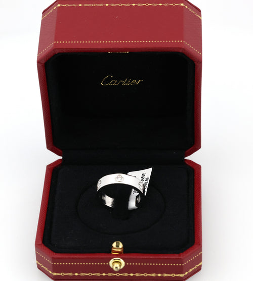 Cartier LOVE ring, classic model, 3 diamonds, S108928 (Pre-owned)