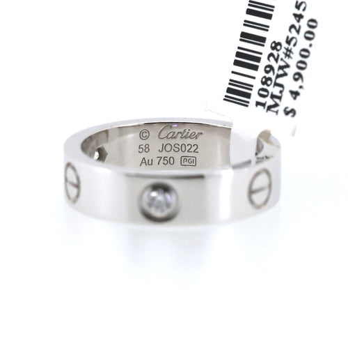 Cartier LOVE ring, classic model, 3 diamonds, S108928 (Pre-owned)