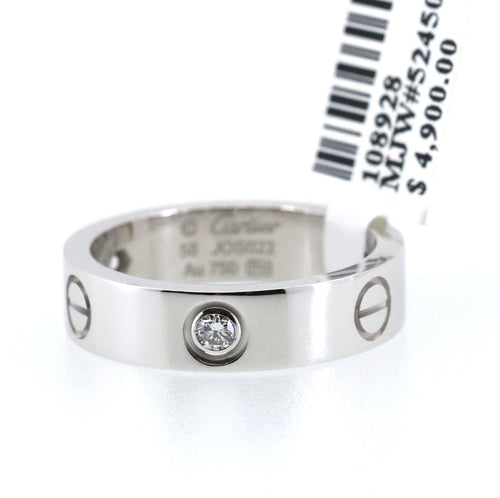 Cartier LOVE ring, classic model, 3 diamonds, S108928 (Pre-owned)