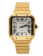 Cartier Santos de Cartier watch Large White Dial 18k Yellow Gold WGSA0029, S16882