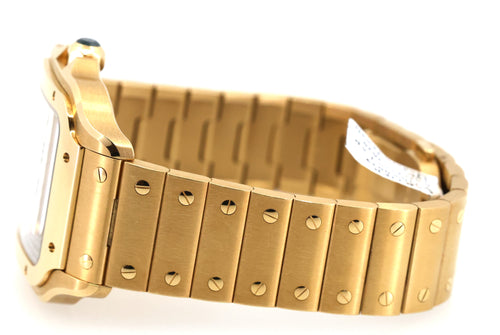 Cartier Santos de Cartier watch Large White Dial 18k Yellow Gold WGSA0029, S16882