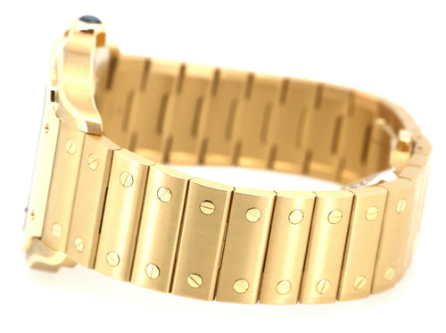 Santos de Cartier Watch Large Sunray Dial 18k Yellow Gold WGSA0095 NEW, B/P 2025