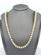 14k Yellow Gold 26.25 Ct Diamond Tennis Necklace, 33.6g, 22", S108498