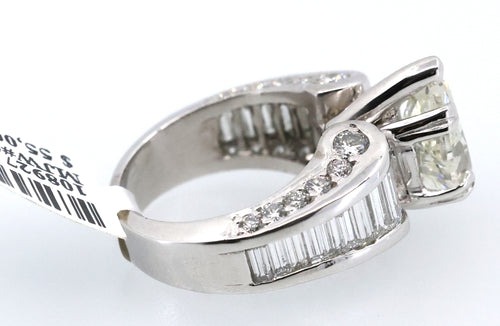 Platinum 3.01 CT Pear Diamond Engagement Ring, 17.1g Size 5.75, S108927