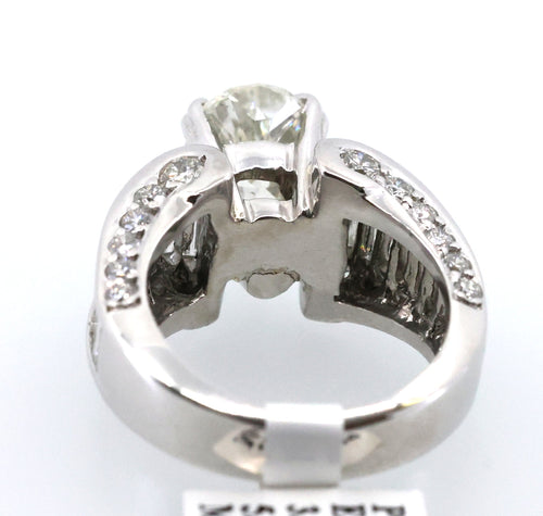 Platinum 3.01 CT Pear Diamond Engagement Ring, 17.1g Size 5.75, S108927