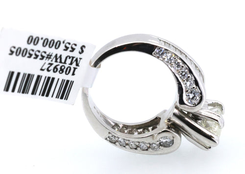 Platinum 3.01 CT Pear Diamond Engagement Ring, 17.1g Size 5.75, S108927