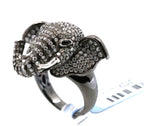 18k White Gold 2.62CT Diamond Elephant Ring, 19.4g, Size 7, S16892