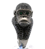 18k White Gold 6.44CT Diamond Monkey Ring, 22.4g, Size 7.25, S16877