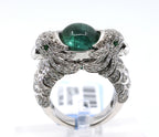 18k White Gold 2.50CT Diamond Birds Ring, 15.6g, Size 7.25, S16891