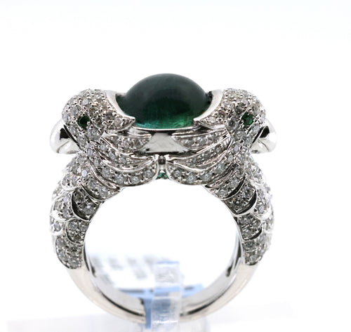 18k White Gold 2.50CT Diamond Birds Ring, 15.6g, Size 7.25, S16891