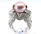 18k White Gold 2.64CT Diamond Birds Ring, 21.2g, Size 7.25, S16893