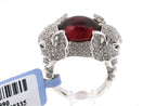 18k White Gold 3.00CT Diamond Elephants Ring, 15.6g, Size 7, S16890
