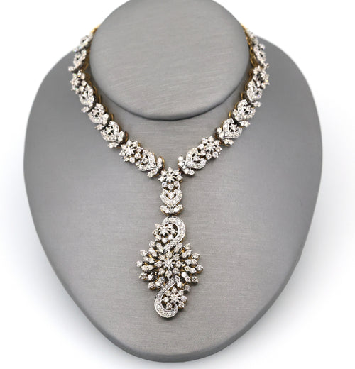 Estate 18k Yellow Gold 5.00Ct Diamond Necklace, 27.1g, S108880