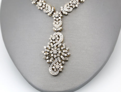 Estate 18k Yellow Gold 5.00Ct Diamond Necklace, 27.1g, S108880