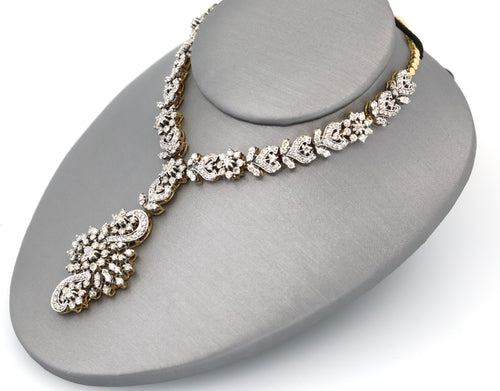 Estate 18k Yellow Gold 5.00Ct Diamond Necklace, 27.1g, S108880