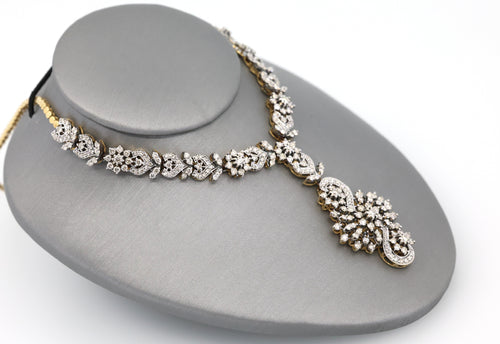 Estate 18k Yellow Gold 5.00Ct Diamond Necklace, 27.1g, S108880
