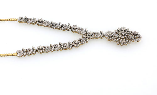 Estate 18k Yellow Gold 5.00Ct Diamond Necklace, 27.1g, S108880
