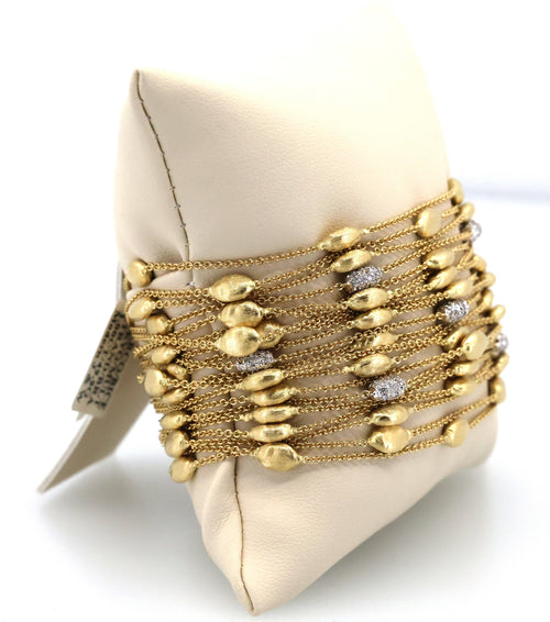 Marco Bicego 18k Yellow Gold 0.75CT Diamond Strand Chain Bracelet, 7", 49.9g, S108966