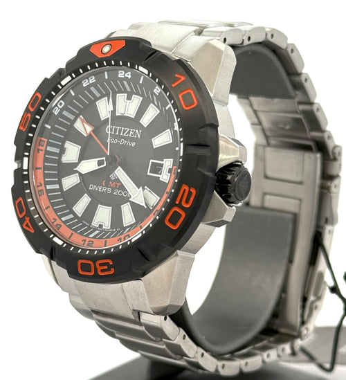 Citizen Promaster GMT 44mm Black Dial Stainless Steel Watch BJ7129-56E