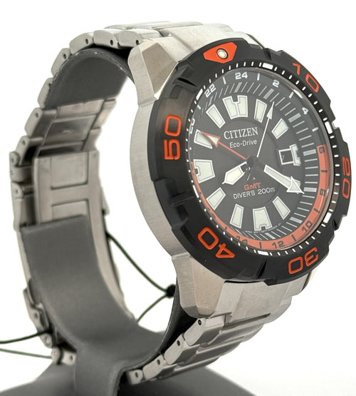 Citizen Promaster GMT 44mm Black Dial Stainless Steel Watch BJ7129-56E