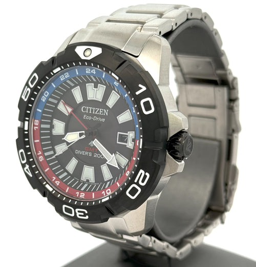 Citizen Promaster GMT 44mm Black Dial Stainless Steel Watch BJ7128-59E