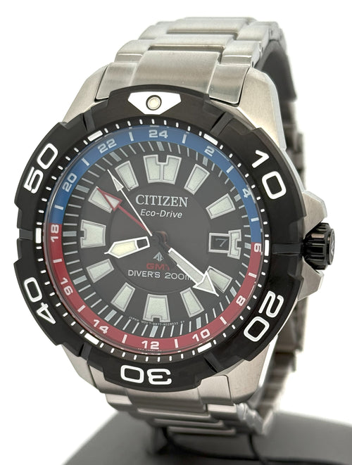 Citizen Promaster GMT 44mm Black Dial Stainless Steel Watch BJ7128-59E
