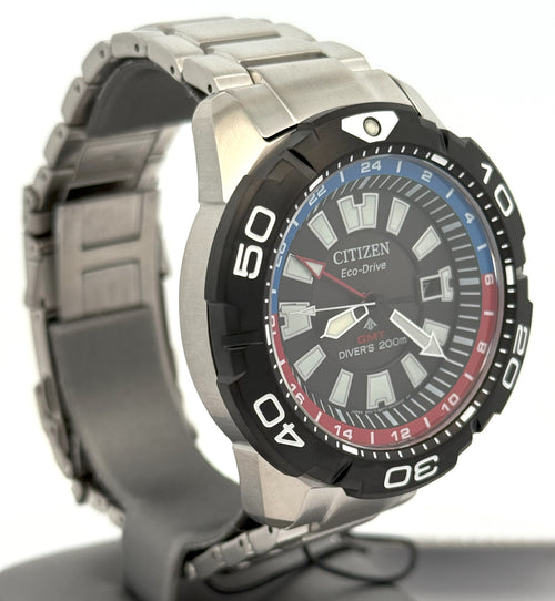 Citizen Promaster GMT 44mm Black Dial Stainless Steel Watch BJ7128-59E