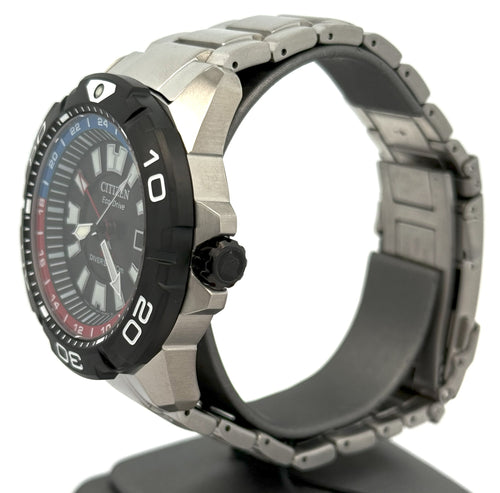 Citizen Promaster GMT 44mm Black Dial Stainless Steel Watch BJ7128-59E