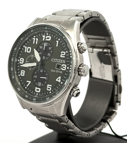 Citizen Eco Drive Chronograph Stainless steel 43mm Green Dial Watch CA0770-56X