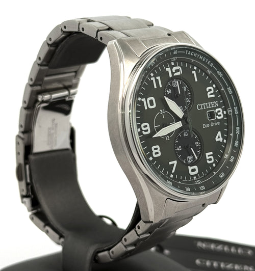 Citizen Eco Drive Chronograph Stainless steel 43mm Green Dial Watch CA0770-56X