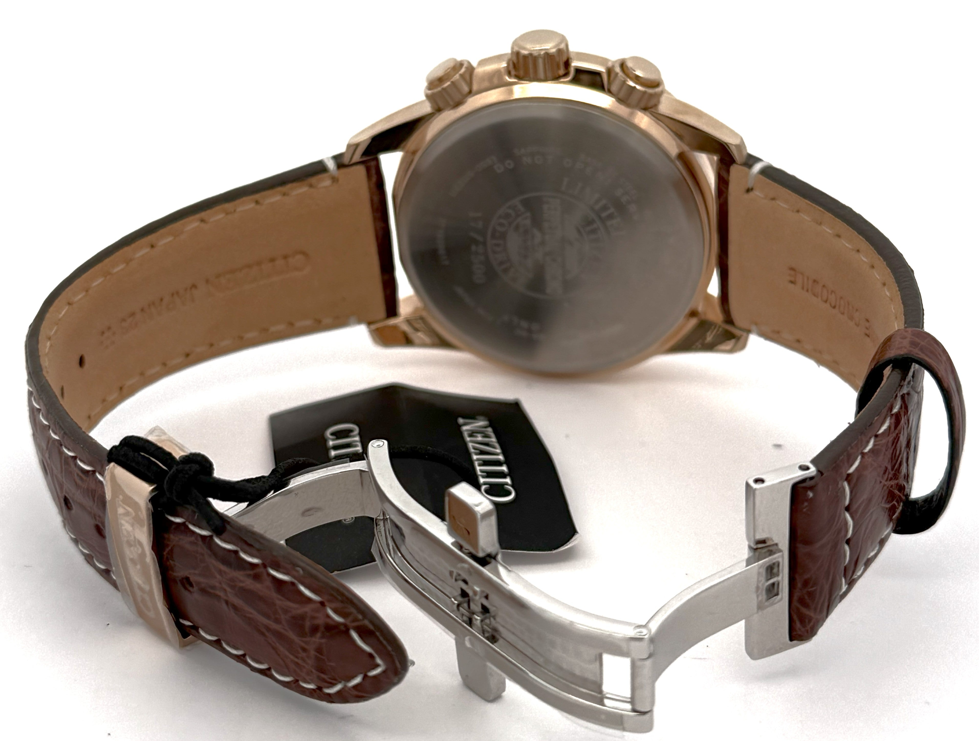 r9139r様 Citizen PCAT Black Dial Eco-Drive Rose Plated Steel 44mm Watch