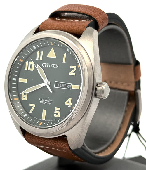 Citizen Garrison Eco Drive 42MM Titanium Watch, BM8560-02X